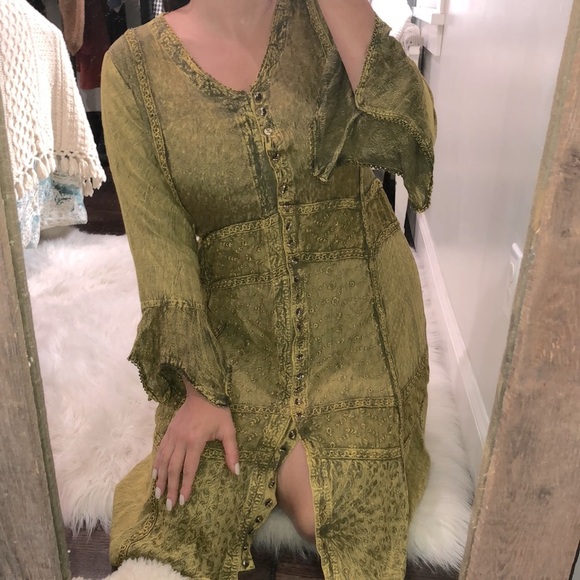 Gorgeous vintage free size boho embroidered dress - Picture 8 of 9